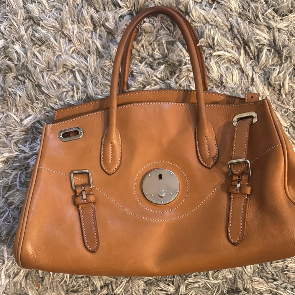 Ralph Lauren Tan Leather Satchel